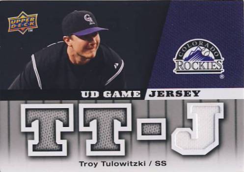 2009 Upper Deck UD Game Jersey #GJTT Troy Tulowitzki