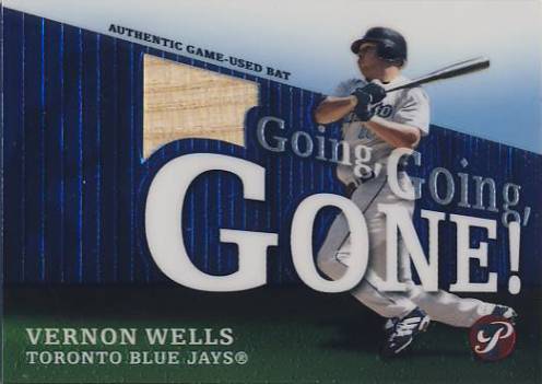 2004 Topps Pristine Going Going Gone Bat Relics #VW Vernon Wells A