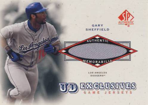 2001 SP Authentic UD Exclusives Game Jersey #GS Gary Sheffield