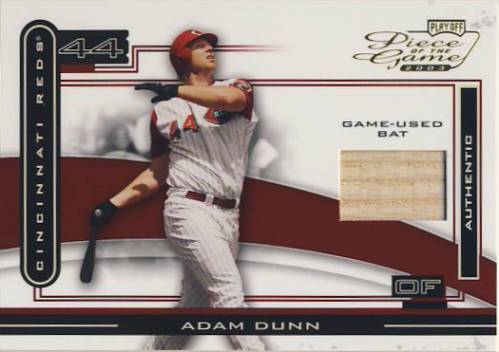 2003 Playoff Piece of the Game #1A Adam Dunn Bat