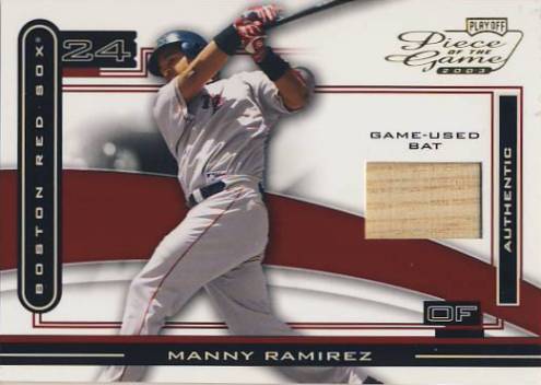2003 Playoff Piece of the Game #61B Manny Ramirez Bat/200