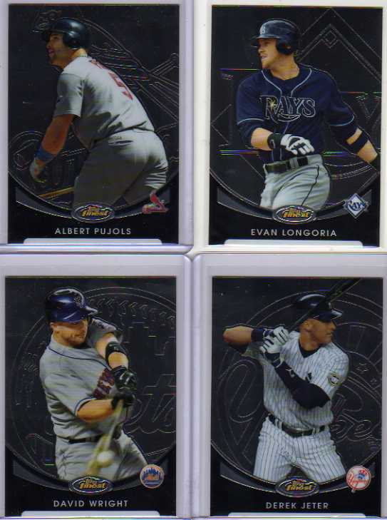 2010 Topps Finest Hobby Baseball Complete Base Set of 150 Cards - Jeter / Longoria / Pujols +