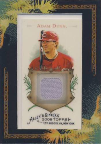 2008 Topps Allen and Ginter Relics #AD1 Adam Dunn Jsy