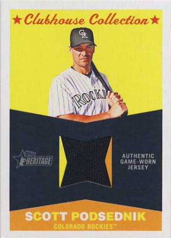 2009 Topps Heritage Clubhouse Collection Relics #SP Scott Podsednik Jsy