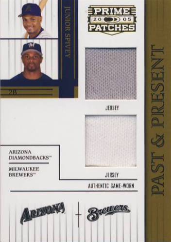 2005 Prime Patches Past and Present Double Swatch #10 Junior Spivey Jsy-Jsy/150