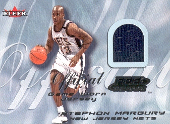 Shawn Marion player worn jersey patch basketball card (Phoenix Suns) 2002  Fleer Premium Court Collection #SM