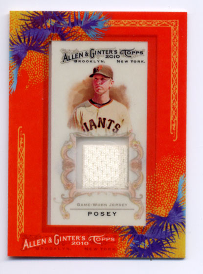 2010 Topps Allen and Ginter Relics #BP Buster Posey
