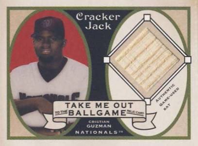 2005 Topps Cracker Jack Take Me Out to the Ballgame Mini Relics #CG Cristian Guzman Bat