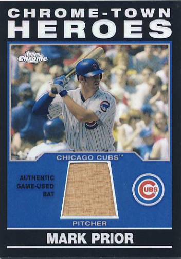 2004 Topps Chrome Town Heroes Relics #MP Mark Prior Bat