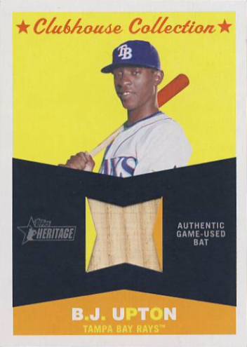 2009 Topps Heritage Clubhouse Collection Relics #BU B.J. Upton Bat