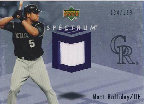 2007 Upper Deck Spectrum Swatches #MH Matt Holliday