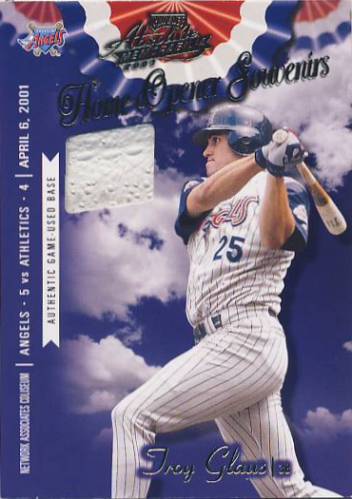 2001 Absolute Memorabilia Home Opener Souvenirs #OD4 Troy Glaus