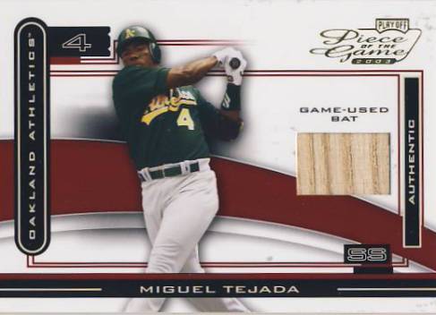 2003 Playoff Piece of the Game #65B Miguel Tejada Bat/100