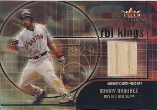 2002 Fleer Triple Crown RBI Kings Game Used #10 Manny Ramirez Bat