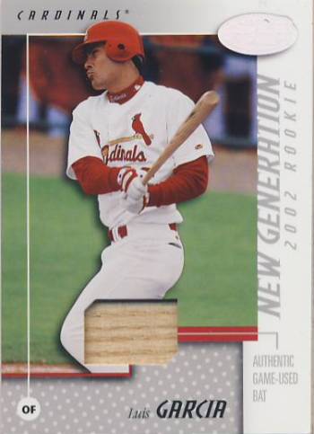 2002 Leaf Certified #152 Luis Garcia NG Bat