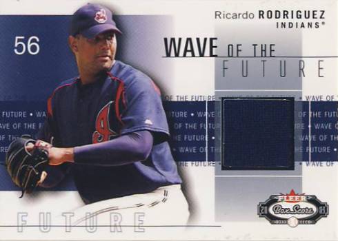 2003 Fleer Box Score Wave of the Future Game Used #RR Ricardo Rodriguez Jsy