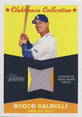 2009 Topps Heritage Clubhouse Collection Relics #RB Rocco Baldelli Jsy