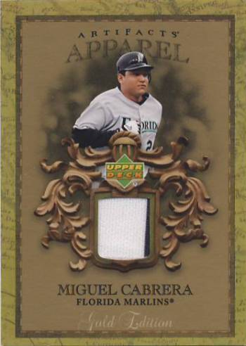 2007 Artifacts MLB Apparel Gold #MC Miguel Cabrera
