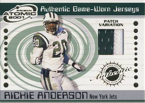 2001 Pacific Prism Atomic Jersey Patches #57 Richie Anderson