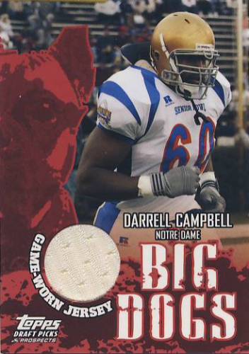 2004 Topps Draft Picks and Prospects Big Dog Relics #BDDC Darrell Campbell G