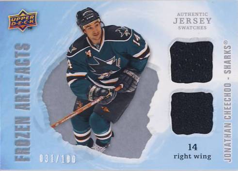 2008-09 Artifacts Frozen Artifacts Dual Silver #FADJC Jonathan Cheechoo