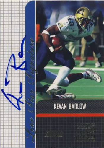 2001 Stadium Club Lone Star Signatures #LSKB Kevan Barlow 9