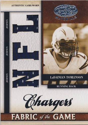 2008 Leaf Certified Materials Fabric of the Game NFL Die Cut #75 LaDainian Tomlinson