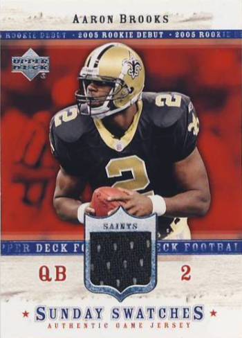 2005 Upper Deck Rookie Debut Sunday Swatches #SUAB Aaron Brooks