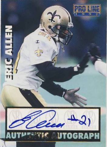 1997 Pro Line Autographs #3 Eric Allen