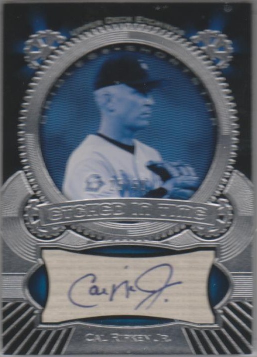 2004 Upper Deck Etchings Etched in Time Autograph Blue #CR Cal Ripken/50