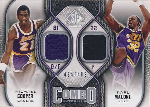 2009-10 SP Game Used Combo Materials #CMMC Michael Cooper/Karl Malone