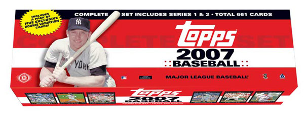 2007 Topps Baseball Factory Sealed Set (666 Cards) (Colorful Red Mickey Mantle Box)