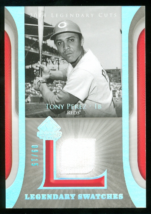 2004 SP Legendary Cuts Legendary Swatches 15 #TP Tony Perez Jsy