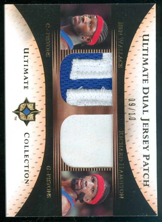 2005-06 Ultimate Collection Patches Dual Gold #DPWH Ben Wallace/Richard Hamilton