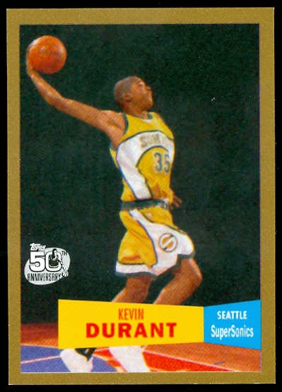 2007-08 Topps 1957-58 Variations Gold #112 Kevin Durant