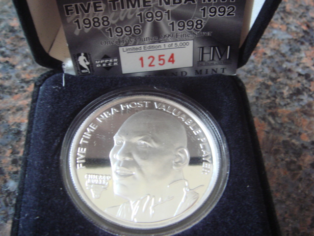 Michael Jordan The Hyland Mint One Troy Ounce .999 Fine Silver