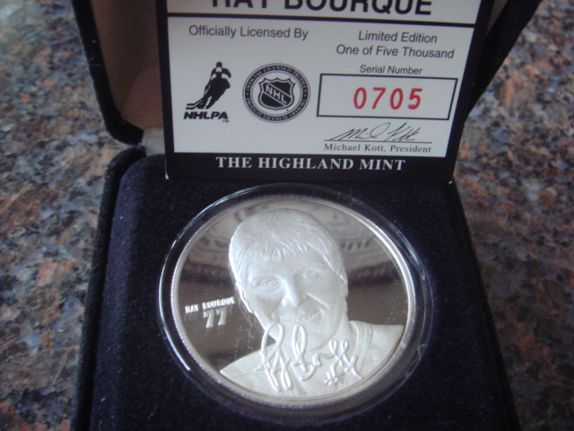 Ray Bourque The Hyland Mint One Troy Ounce .999 Fine Silver Coin