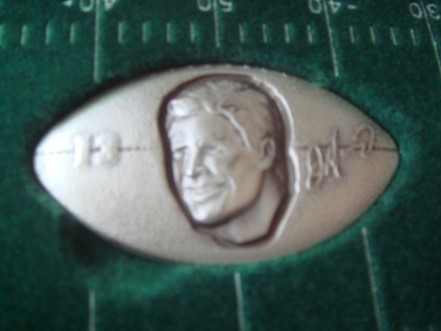 Dan Marino The Hyland Mint One Troy Ounce .999 Fine Silver Coin Football Shape
