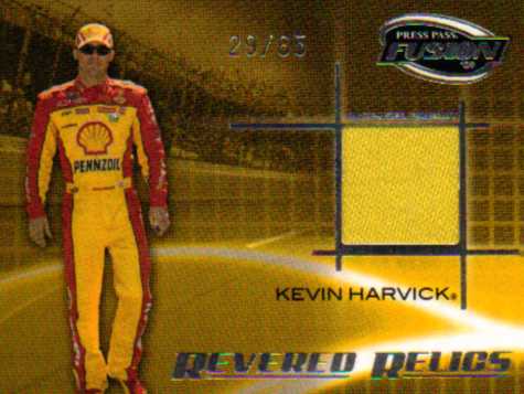 2009 Press Pass Fusion Revered Relics Silver #RRKH Kevin Harvick/65