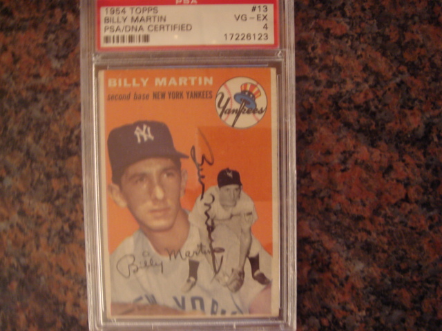 1954 Topps Billy Martin Autographed PSA/DNA Certified COA