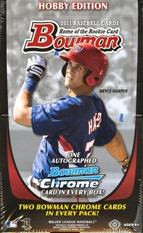 2011 Bowman ( By Topps ) Baseball Factory Sealed HOBBY Series Box - 1 Autograph ( Possible Bryce Harper ) & 48 Chrome Cards Per Box - WEEKEND SPECIAL - In Stock Now         