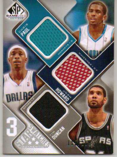 2009-10 SP Game Used 3 Star Swatches 35 #3SDHP Tim Duncan/Josh