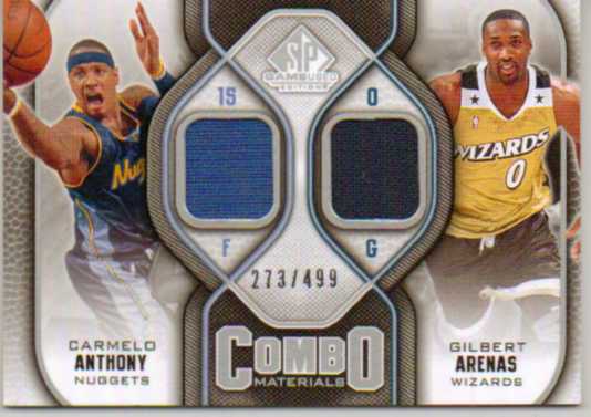 2009-10 SP Game Used Combo Materials #CMAA Carmelo Anthony/Gilbert Arenas