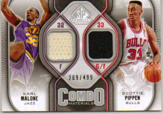 2009-10 SP Game Used Combo Materials #CMMP Scottie Pippen/Karl Malone