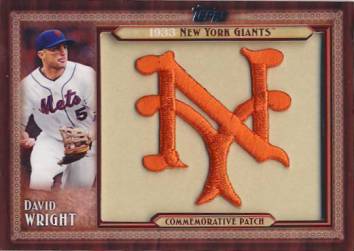 2011 Topps Commemorative Patch #DW David Wright