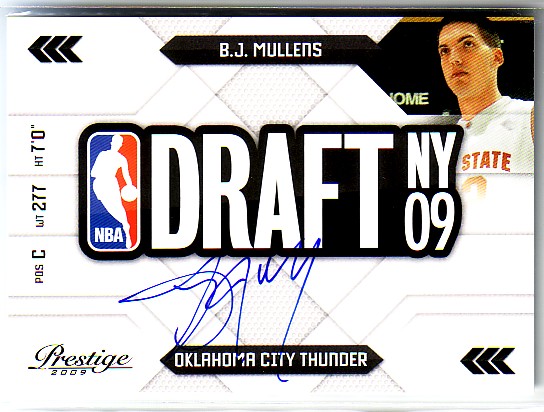 2009-10 Prestige NBA Draft Class Autographs #24 B.J. Mullens