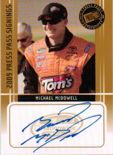 2009 Press Pass Signings Orange #29 Michael McDowell