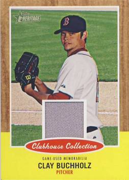 2011 Topps Heritage Clubhouse Collection Relics #CBU Clay Buchholz