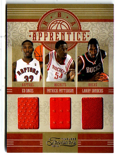 2010-11 Timeless Treasures NBA Apprentice Materials Triple #5 Ed Davis/Patrick Patterson/Larry Sanders