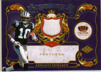 2010 Crown Royale Rookie Royalty Materials #1 Armanti Edwards